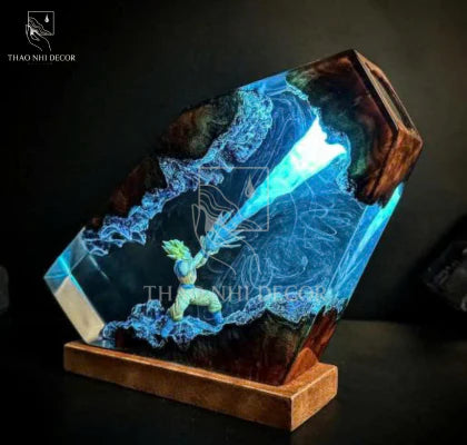 Dragon Ball Goku Epoxy Lamp – Unique Handmade Decorative Masterpiece