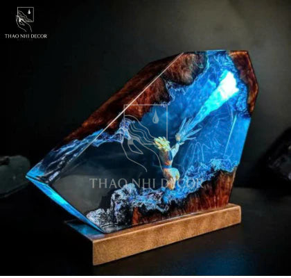 Dragon Ball Goku Epoxy Lamp – Unique Handmade Decorative Masterpiece