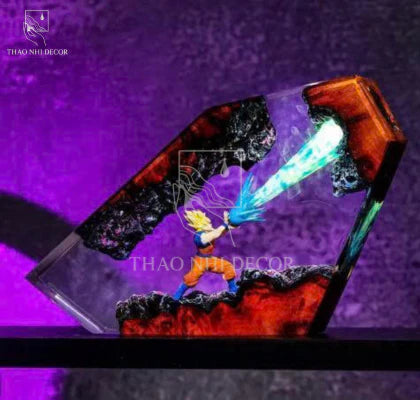 ドラゴンボール悟空エポキシランプ - ユニークな手作り装飾傑作
